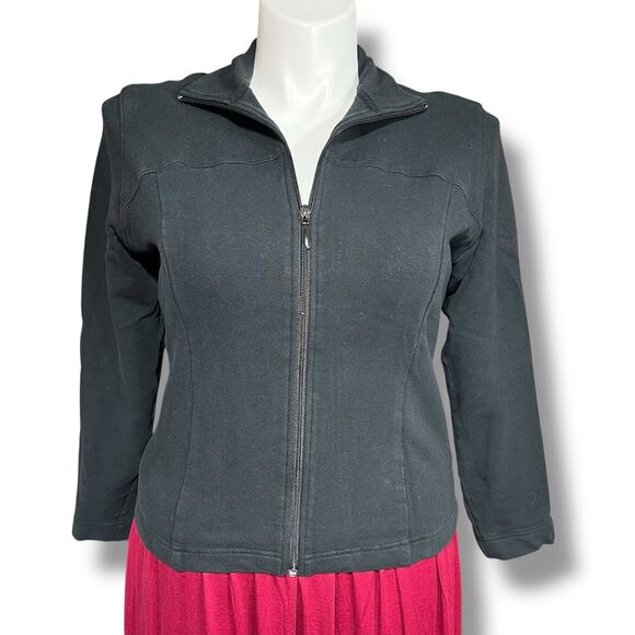 Columbia Womens Vertex Jacket Lightweight Stretch Full Zip High Collar Y2K Black - Picture 2 of 11